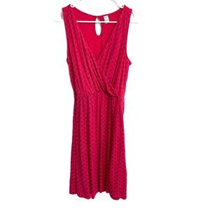 Old Navy Floral Printed Pink Sleeveless Dress